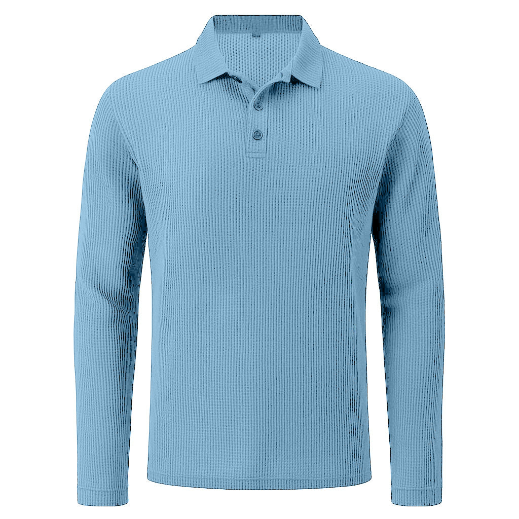 Lusso - Men's Ultra Comfortable Long Sleeve Polo Shirt