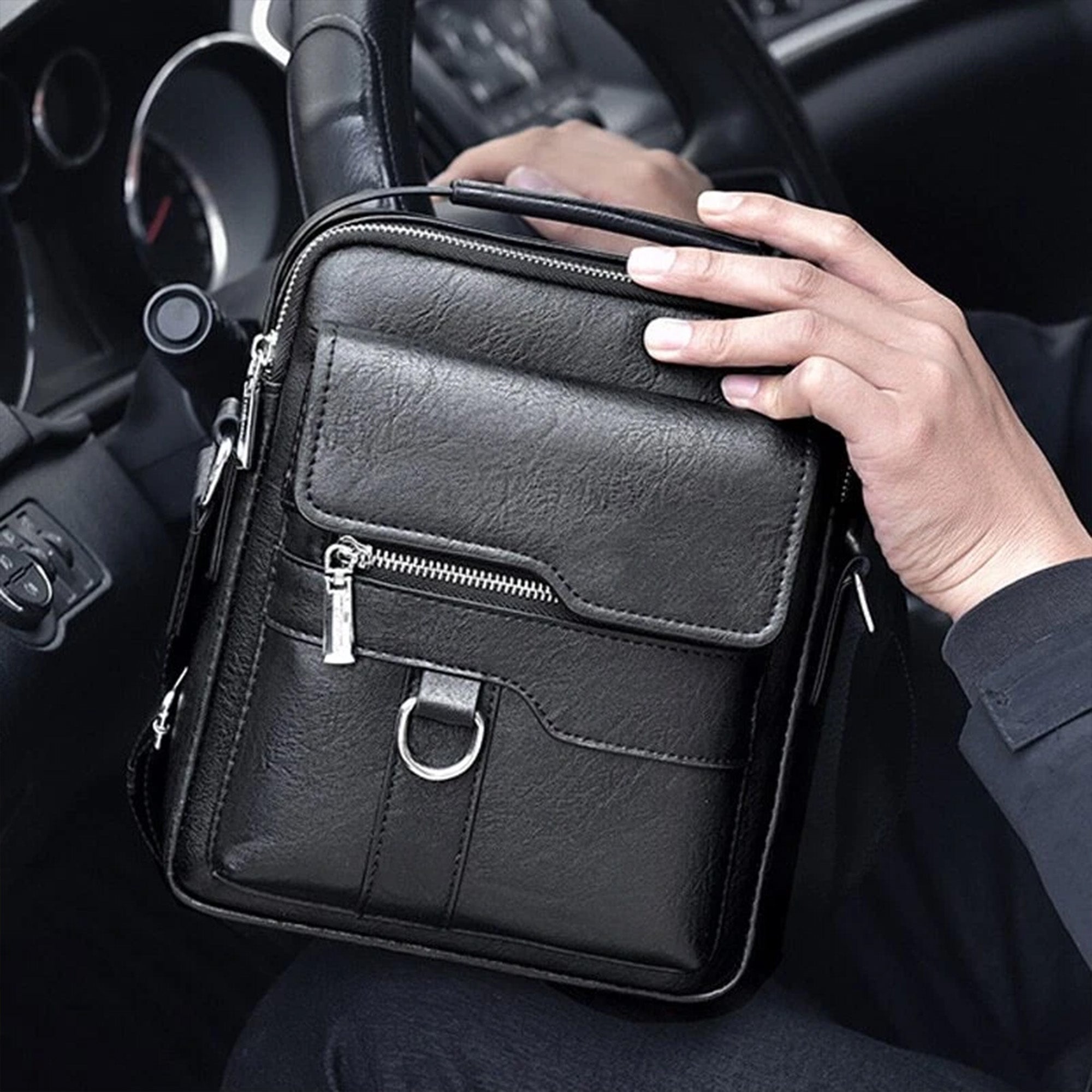 The Redwood - Classic Grain Cross Body Bag