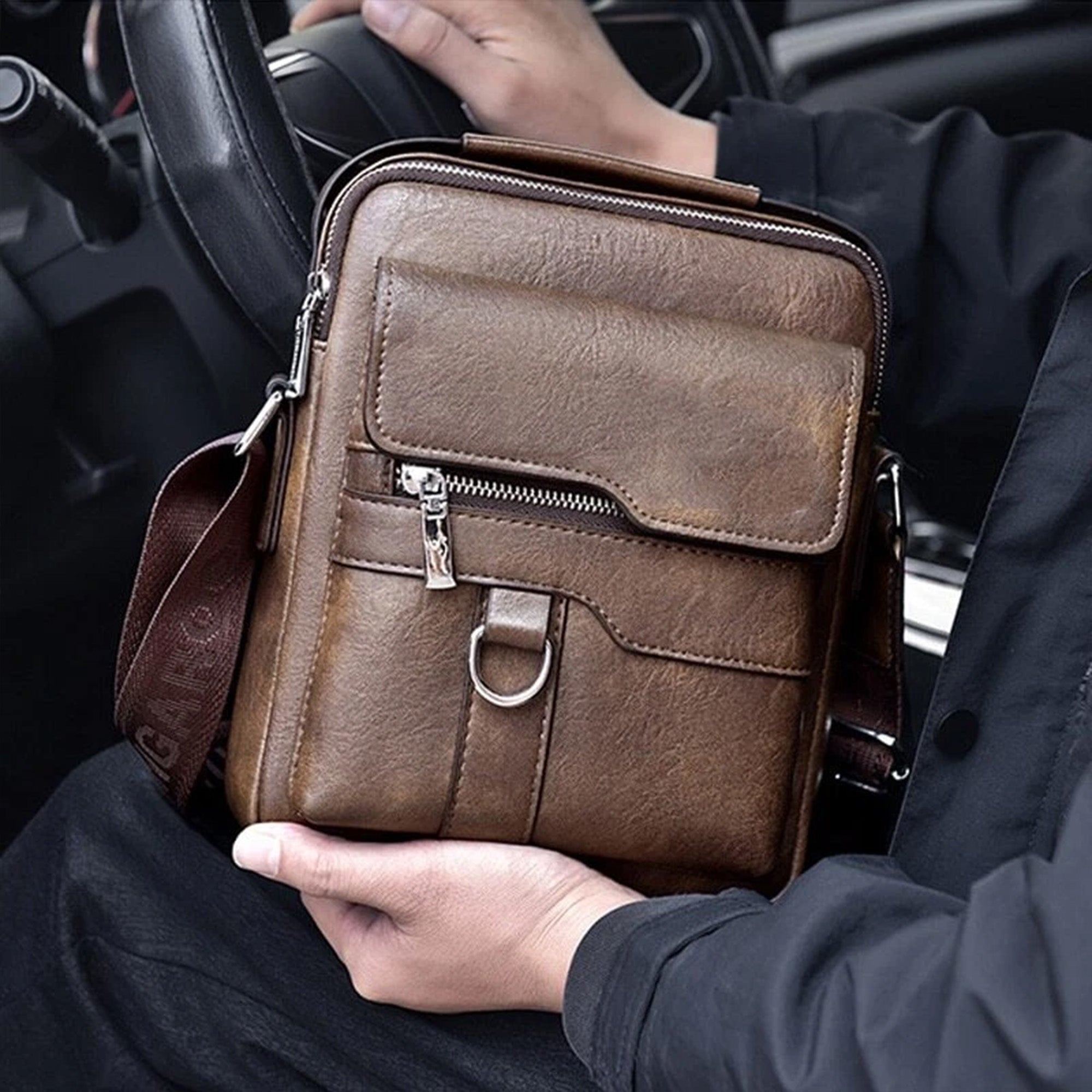 The Redwood - Classic Grain Cross Body Bag