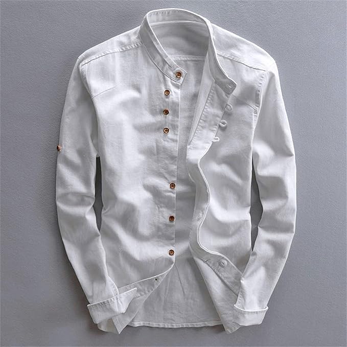 Kyoto - Men's Ultra Comfortable Band Collar Shirt